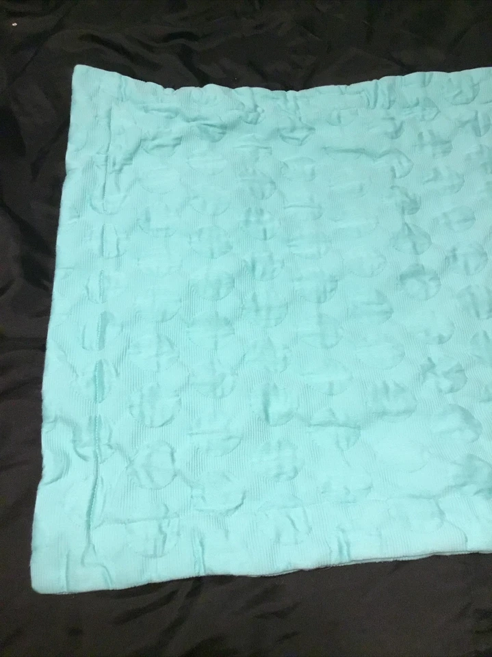 Pottery Barn Adolescente Big Dot Matelasse Std Par Falso Piscina Verde Texturizado Algodón Foto 3 de 4