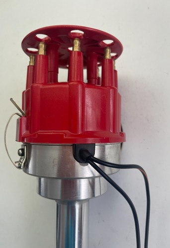 PONTIAC 350 389 400 455 RED PRO-BILLET Distributor + CHROME COIL use w/ MSD Box - Picture 6 of 12