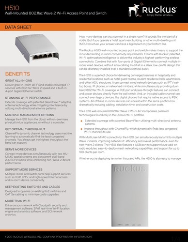 New Ruckus ZoneFlex H510 Dual Band Wireless Wall Switch - 901-H510-US00 - Picture 8 of 11