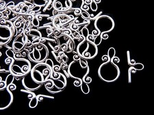 10 Pcs -  Tibetan Silver Toggle Clasps 20mm x 12mm Jewellery Findings  K89