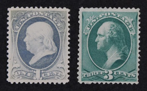 CKStamps: US Stamps Collection Scott#206 Unused NG Crease #207 Mint H OG