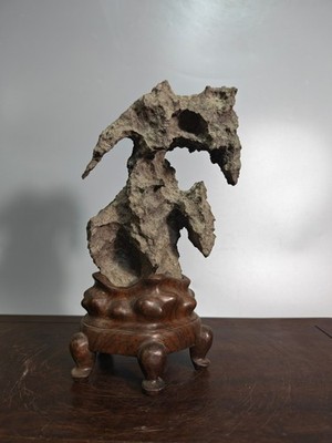 #1170.old natural chinese Suiseki Bonsai Ying stone-Cloud Arch Grotto-art stone