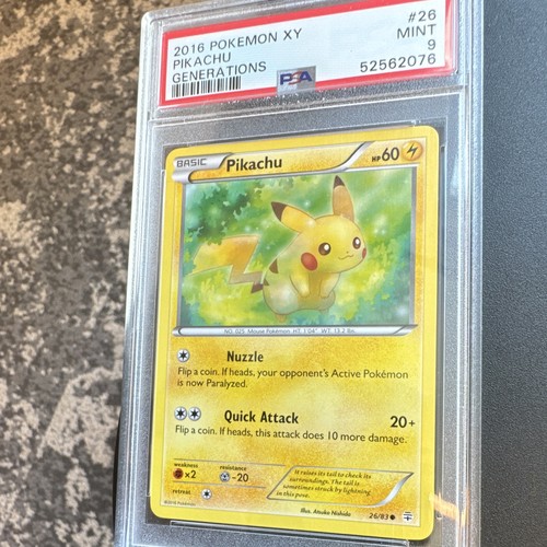 Pikachu graded PSA 9 for sale on eBay