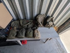 Military Canteen Lot + Military Poncho + Military Bags