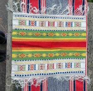 Antique Norwegian Weaving Wool Tapestry Runner Scandinavian Folk Art Norway