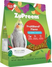 ZuPreem FruitBlend Bird Pellets, Daily Food for Cockatiels, Lovebirds, Conures