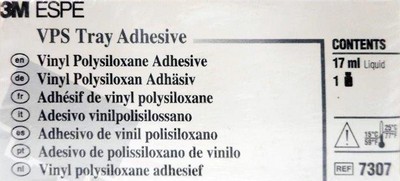 3M ESPE 7307 VPS Vinyl Polysiloxane Tray Dental Adhesive 17 mL Bottle