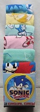 Sega Sonic The Hedgehog 6 Pair Men's Casual Crew Socks Fits Shoe Size 8-12/New
