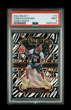 2023 Select NBA Jordan Hawkins RC #72 SP Zebra Prizm NO Pelicans Rookie PSA 9