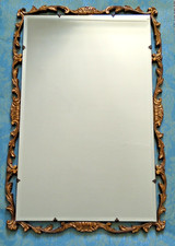 SPECCHIO ATSONEA STILE ROCOCÒ VINTAGE LEGNO DORATO ~ VERTICALE/ORIZZONTALE 67 x 45 cm