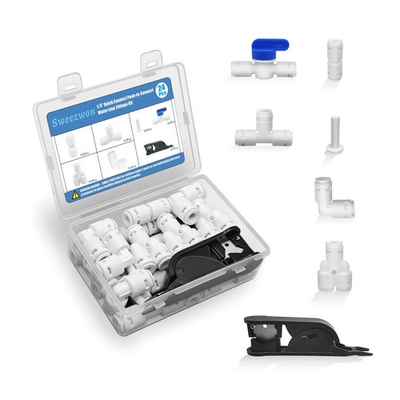 #ad #ad Sweezwon 1 4quot; Quick Connect Push to Connect Water Line Fittings Kit for RO DI... $12.35