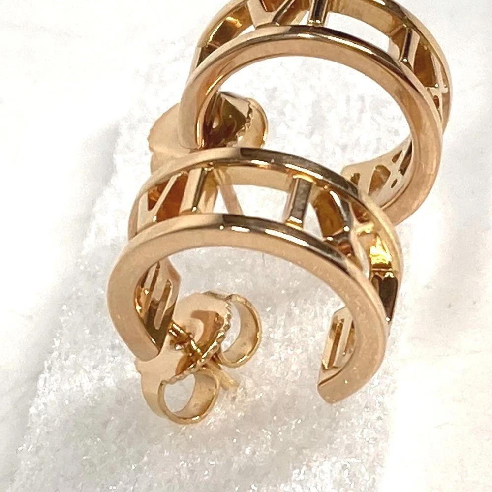 TIFFANY & CO. Atlas Logo Ohrring K18 18K Roségold Au750 Unisex 5g 12mm