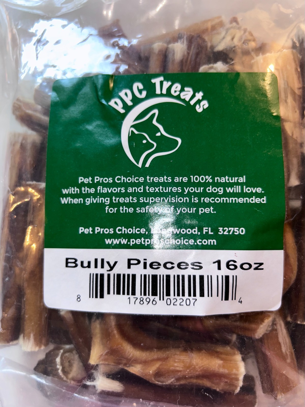 Pet's Pro Choice Bully Pieces 16oz Bag                  ****100% All Natural****