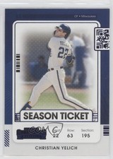 2021 Panini Contenders Season Ticket Blue Christian Yelich #9 09j5