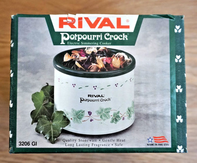 POTPOURRI CROCK by RIVAL  STONEWARE SLOW COOKER 3206GI NEW