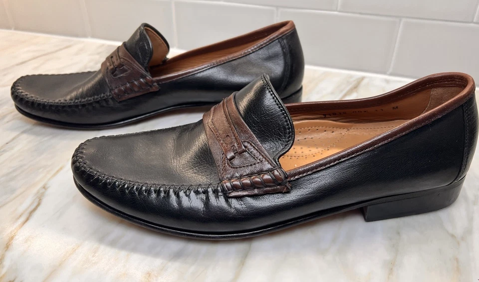 Zapatos Mocasines Meeting Street Cuero Negro/Marrón Talla 11 Foto 3 de 4