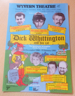 Andrew O'Connor Peter Denyer Michael Groth Swindon Pantomime Flyer 1988