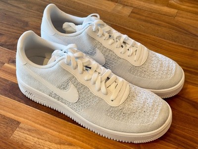 Nike Air Force 1 Flyknit 2.0 - White/Pure Platinum/White/Pure Platinum - Mens 12