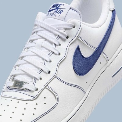 Nike Air Force 1 Low White Deep Royal Blue Sneakers HQ2037-100