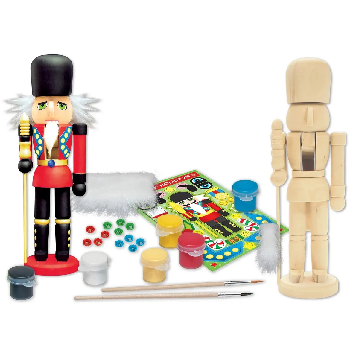 Works of Ahh - Kit de artesanía y pintura de madera Cascanueces Guardman - NUEVO sin abrir