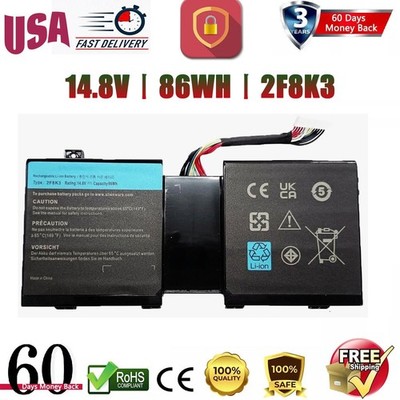 86Wh 2F8K3 WF8K3 Battery for Dell Alienware 17 R1 18 R1 M17X M17X R5 18X M18X R3