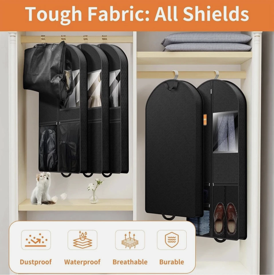 Bolsas de traje de 43" para hombre Bolsa de viaje para ropa de viaje Duradero Grueso Foto 2 de 4