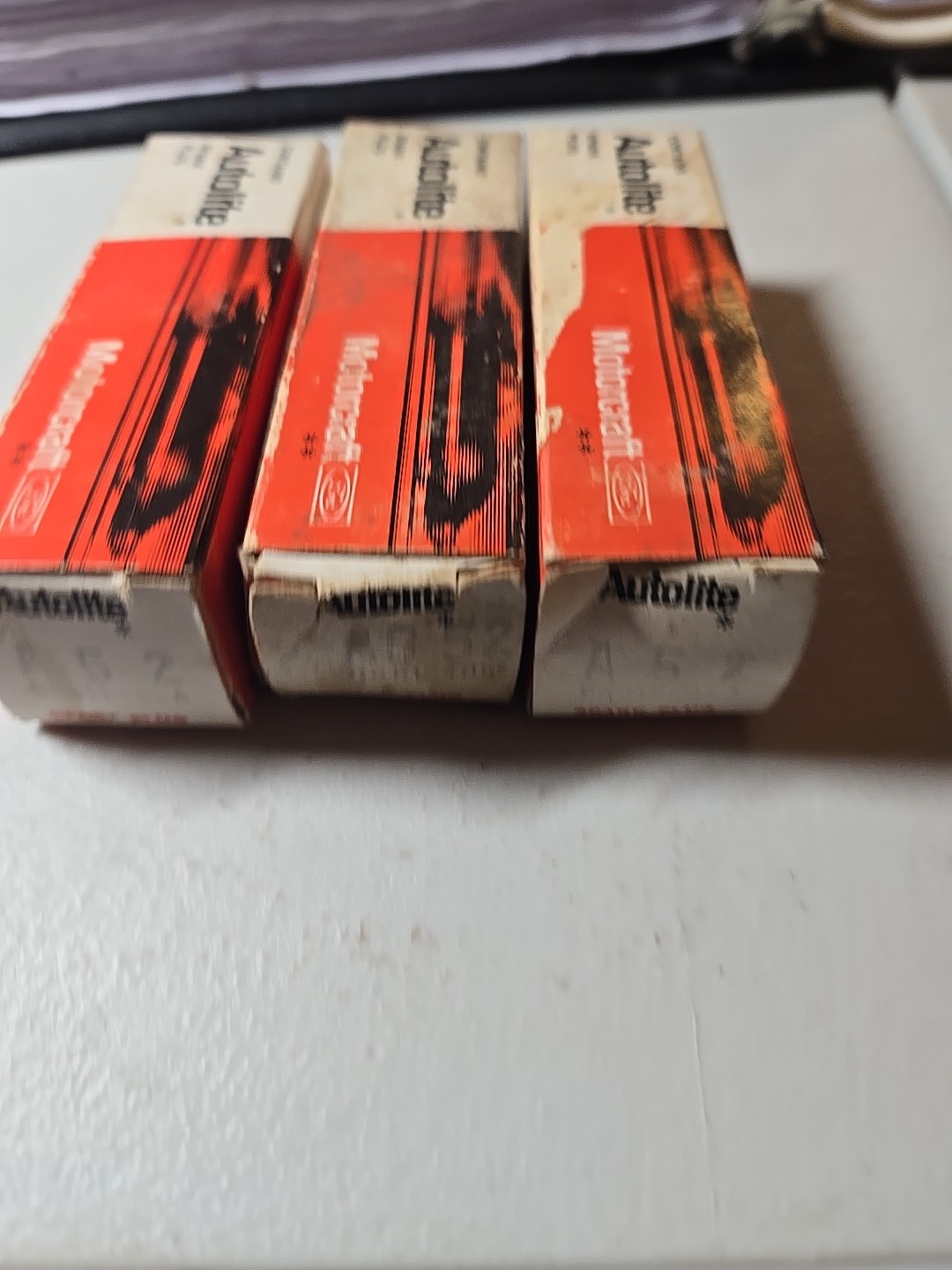 Vintage Autolite A52 Lot Of 3 Spark Plugs NOS