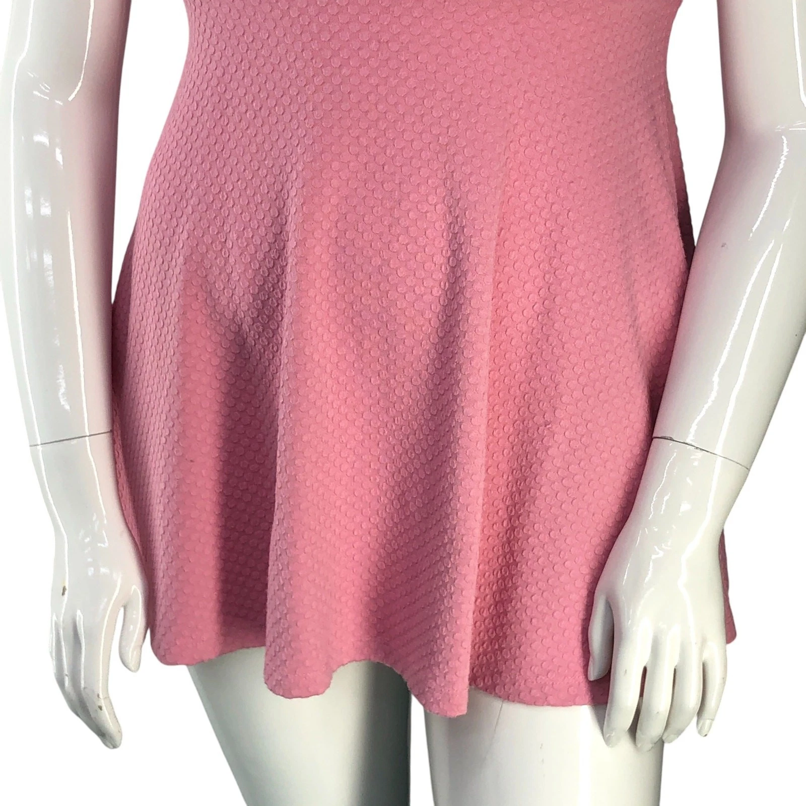 Abito Kate Spade bambina taglia 12 Vivian skater rosa testurizzato elasticizzato