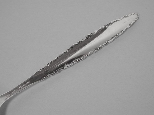 Vintage Lunt Lace Point Sterling 7 1/2” Fork 1965 Silver Solid Regular 925 - Foto 5 di 11