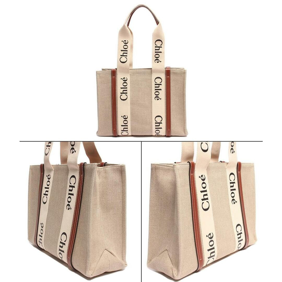 ショルダーバッグ・ポシェット CHLOE Women Messenger Bags CHC22AS383I2690U Beige Chloe Women's CHC22AS383I2690U WOODY Medium Tote Linen
