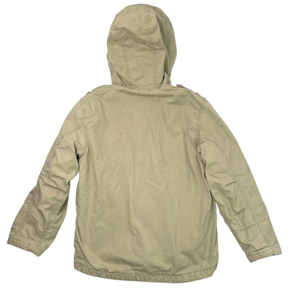 Chaqueta aislante con capucha caqui GAP de la década de 2000 para niños 8 bolsillos de carga parkas utilitarias Foto 2 de 4