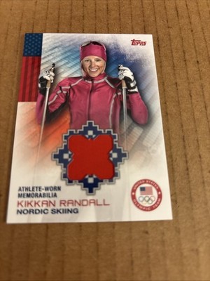 2014 Topps Olympics Worn RELIC Kikkan Randall #OR-KR Nordic Skiing USA (f3)