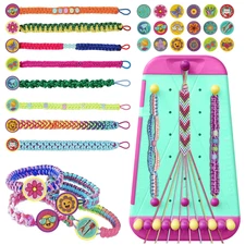 Friendship Bracelet Making Kit for Girls – DIY Arts & Crafts String Maker Set 