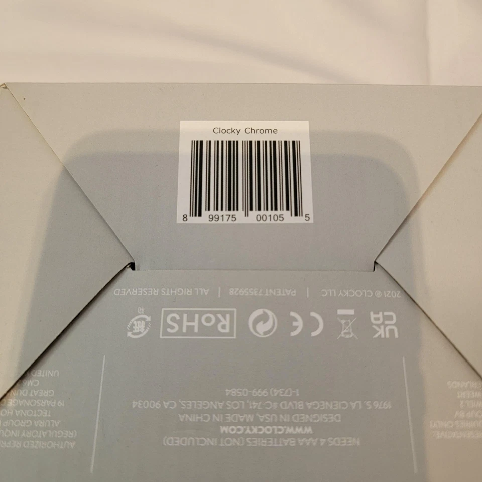 Clocky Alarm Clock on Wheels Chrome Runaway Rolling Alarm for Heavy Sleepers - Image 4 of 4