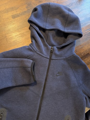 Nike Tech Fleece Hoodie Boys Zip Up Sweatshirt Jacket Swoosh Logo Youth M+ Husky