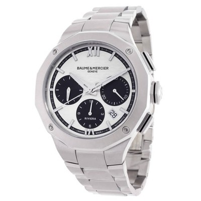 Baume et Mercier Riviera Chronograph Automatic White Dial Men's Watch MOA10827