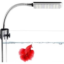 LED Aquarium Light for Fish Tank, 24 Leds, White  Blue Adjustable 360  Flexible
