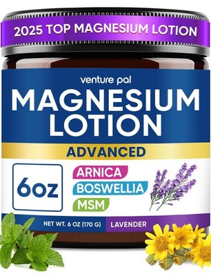Magnesium Lotion with Arnica, MSM & Boswellia 6 Fl Oz (Pack of 1), 1-lavender