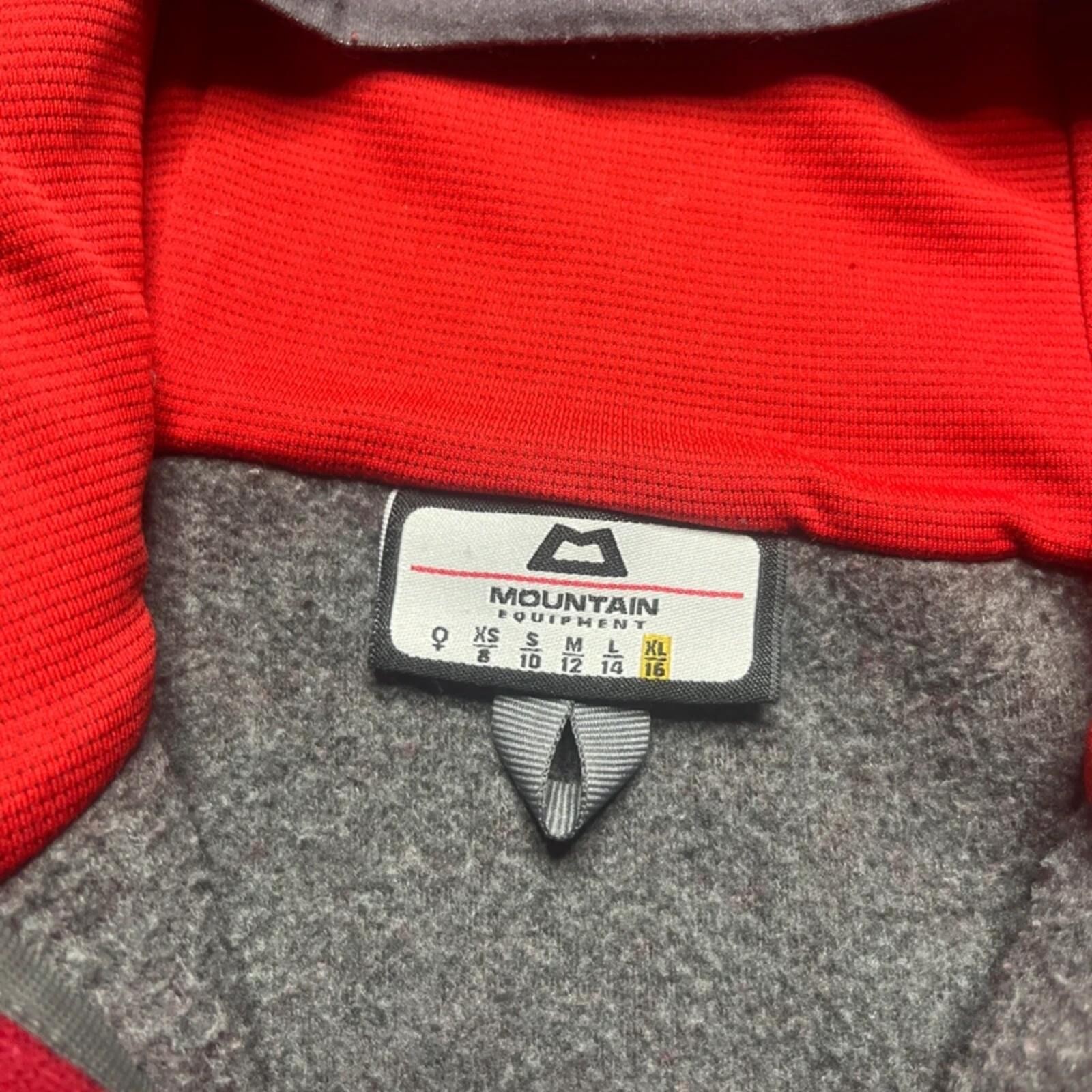Mountain Equipment Red Hooded Women’s Fleece Jacket | XL image 4