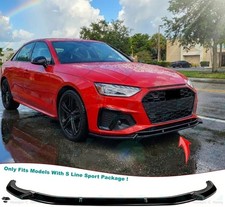 For Audi A4 S Line Sport S4 B9.5 Front Bumper Splitter Lip Gloss Black 2020-2025