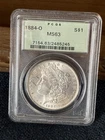 1884-O Morgan Silver Dollar PCGS MS63 OGH Old Green Holder