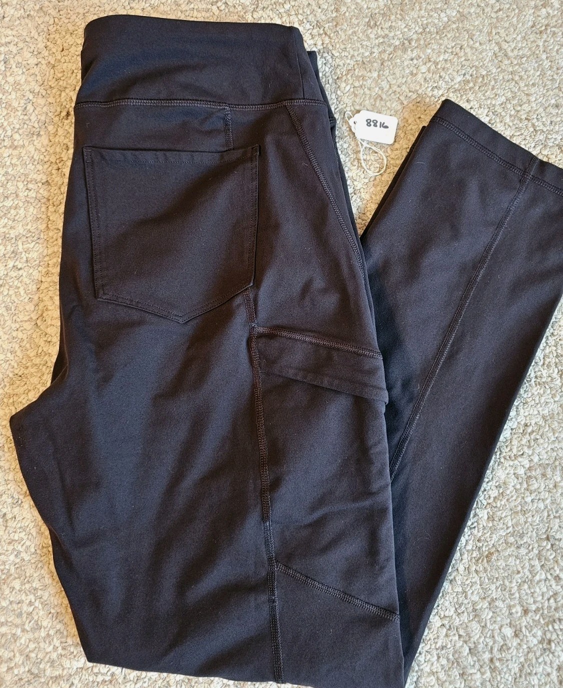 Duluth Trading NoGA Womens Namastash Slim Leg Pant Large X 31 Black 44623  8816