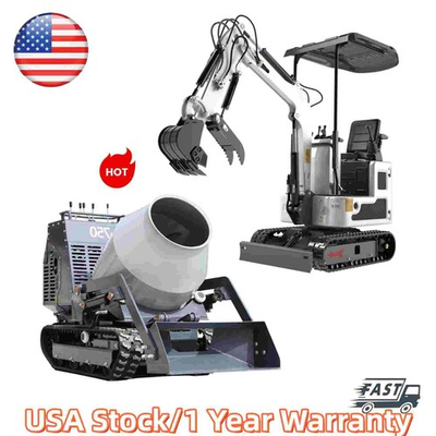 #ad #ad 2000lb 1 Ton Mini Excavator Pilot Controln Bamp;S Gas Tracked Concrete Mixer Truck $10099.00