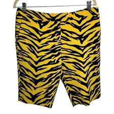 Moschino Cheap & Chic Animal Print Yellow Black Bike Shorts Size 8 *See Details