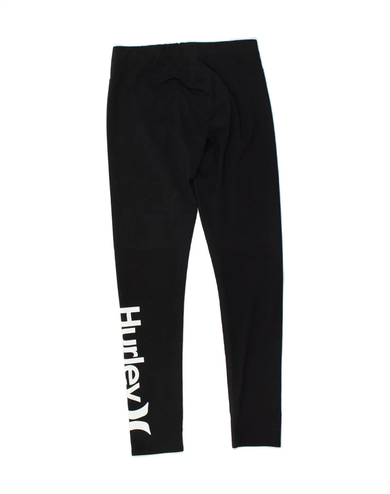HURLEY Mujer Gráfico Leggings Reino Unido 18 XL Negro Poliéster BE76 Foto 2 de 3
