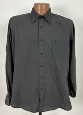 Vintage 90s Button Up Shirt Men Medium Black ...