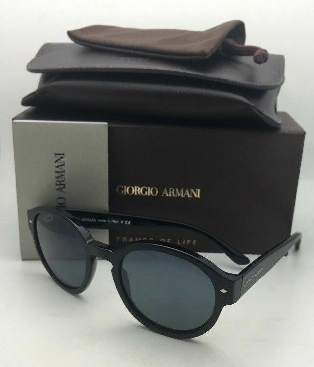 New GIORGIO ARMANI Sunglasses AR 8005 5001/R5 Matte Black on Black