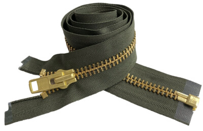 YKK #10 Brass Metal Separating Zippers Extra Heavy- Duty Jacket Made in USA