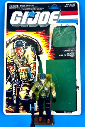 1987 G.I. Joe Tunnel Rat v1 Action Figure w/Complete Uncut Card
