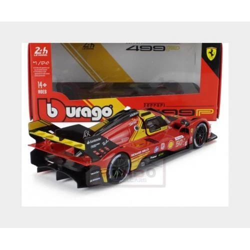 1:24 BURAGO Ferrari 499P #50 Winner Le Mans 2024 Fuoco Molina Nielsen BU26312-50 - Immagine 3 di 3